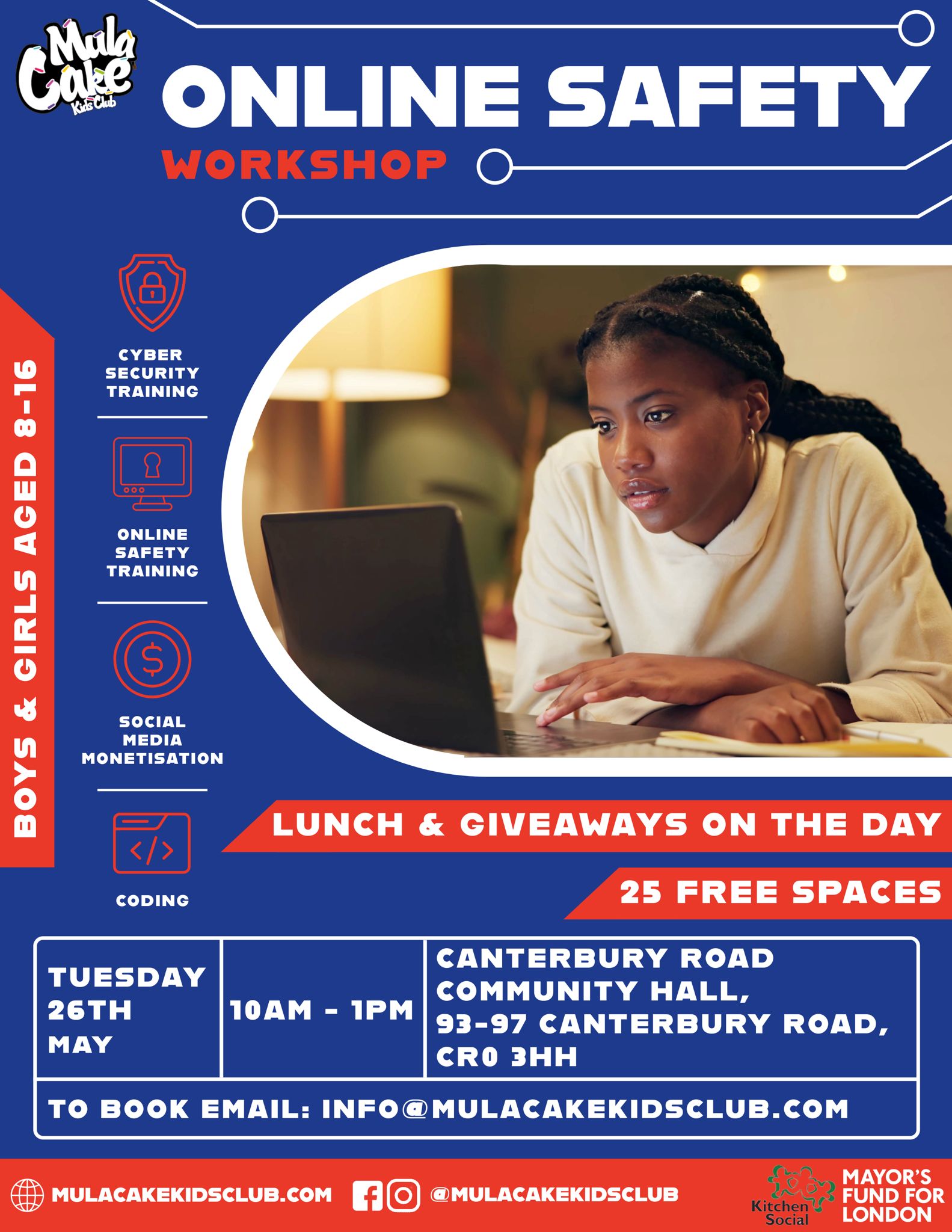 Online Safety Workshop flyer showing workshop details